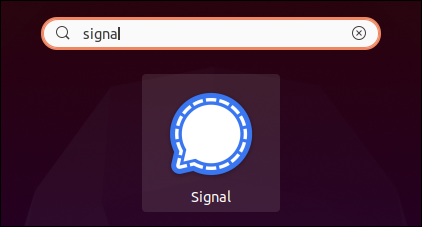 在 GNOME 桌面中搜索 Signal