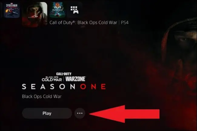 où trouver le menu des points de suspension du jeu ps5