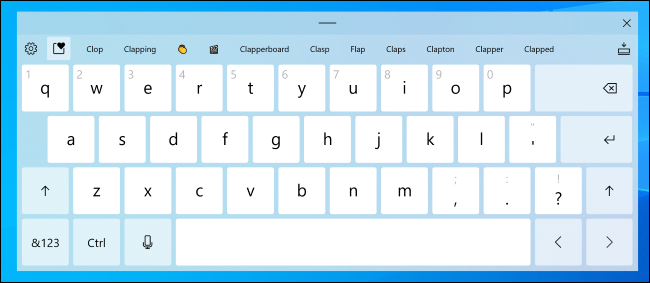 Designul tastaturii tactile de actualizare Windows 10