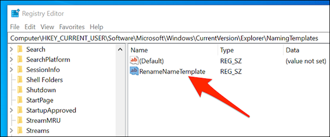 RenameNameTemplate文字列を作成します