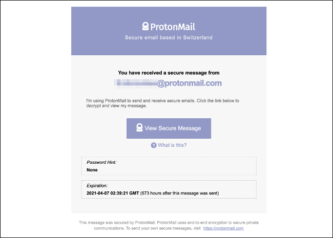 모든 이메일 계정에 대해 암호화된 ProtonMail 메시지