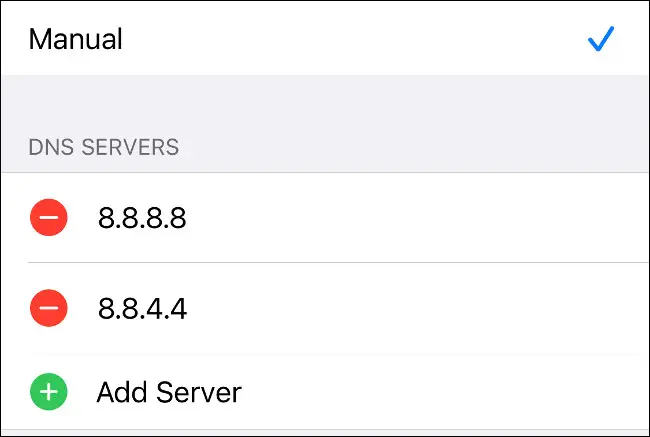 เพิ่ม DNS แบบกำหนดเองบน iPhone