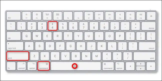 Presiona Comando+Mayús+4 y luego Espacio en el teclado de tu Mac.