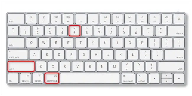 Tekan Command+Shift+5 pada keyboard Mac Anda.