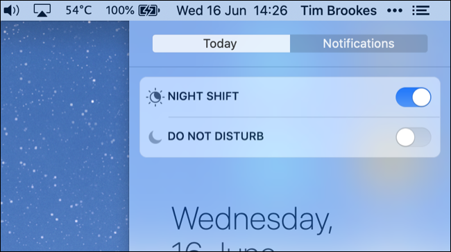 Quart de nuit dans macOS Catalina