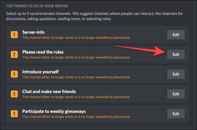 Faceți clic pe butonul Editați de lângă opțiunea „Vă rugăm să citiți regulile”.