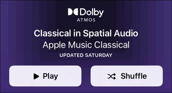 Apple Music Spatial Audio Klassik-Wiedergabeliste