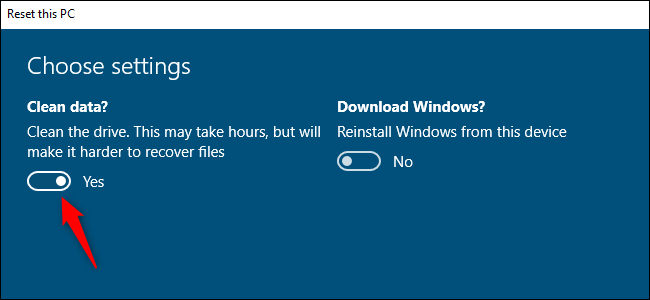 Włącz „Czyste dane?”.