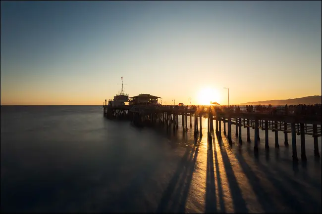 coucher de soleil à santa monica