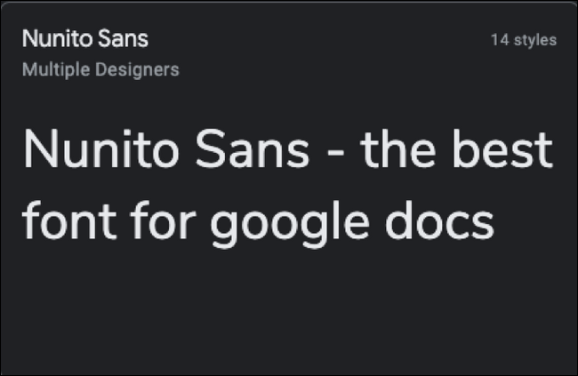 Fontul Nunito Sans