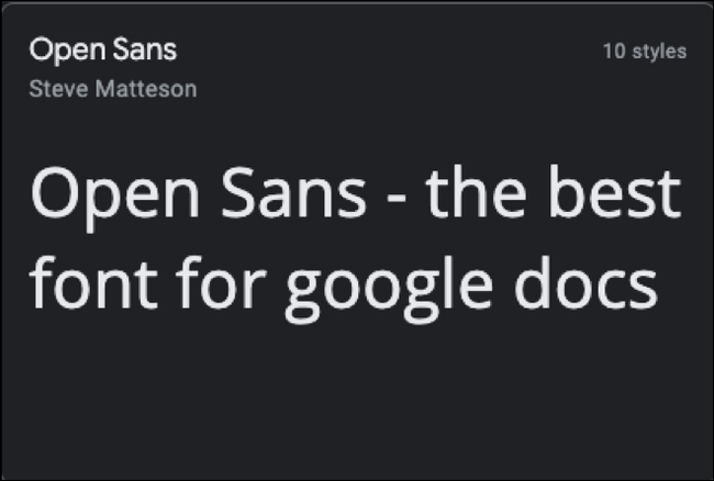 Шрифт Open Sans