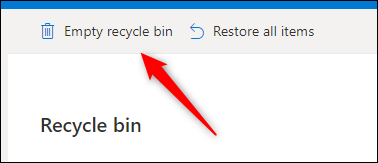 Haga clic en Vaciar papelera de reciclaje.