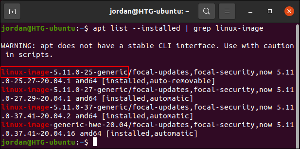 Installierte Kernel in Ubuntu mit apt auflisten