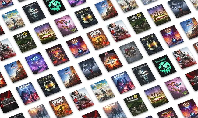 Listagem do Xbox Game Pass