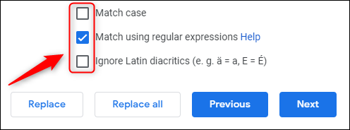 Selecione opções de pesquisa adicionais.