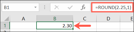 Excel'de YUVARLAK işlevi