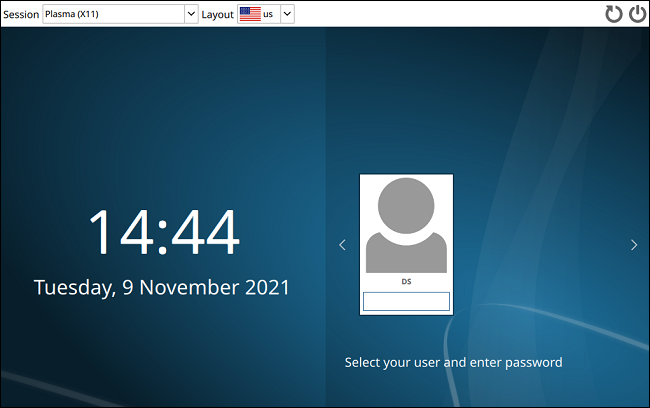 layar login arch linux setelah reboot