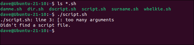 Ausführen des script.sh-Skripts