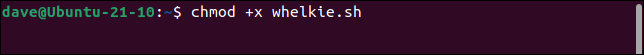 การใช้ chmod เพื่อทำให้สคริปต์ปฏิบัติการได้