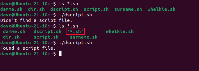 Ausführen des dscript.sh-Skripts