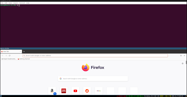 Firefox rodando no i3