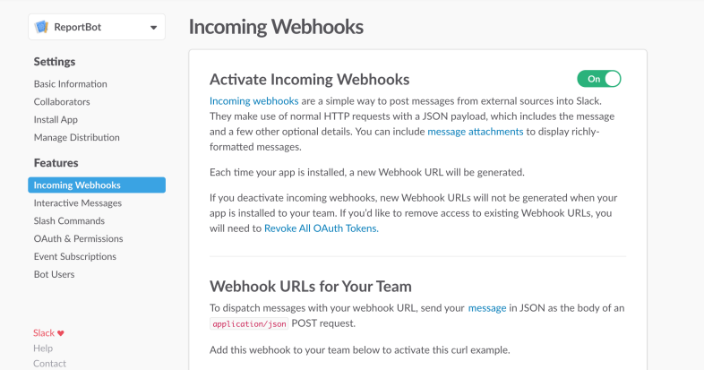 4. Ative os Webhooks de entrada