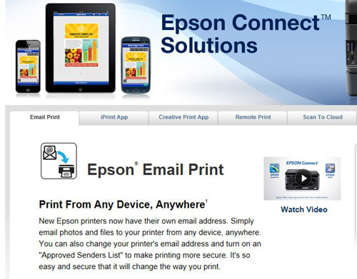 epson e-posta yazdırma