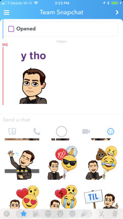 Bitmoji'yi Sohbette Kullanın