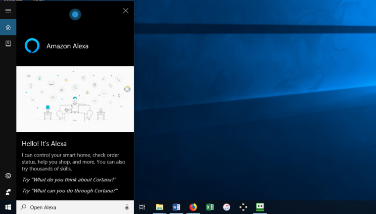 Ouvrir Alexa avec Cortana