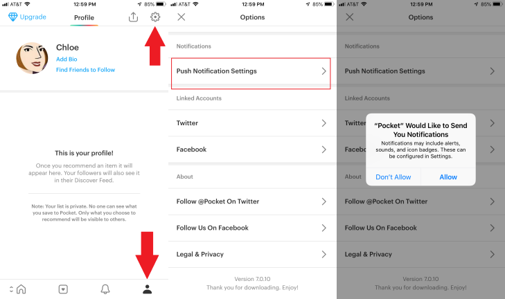 Recevez une notification