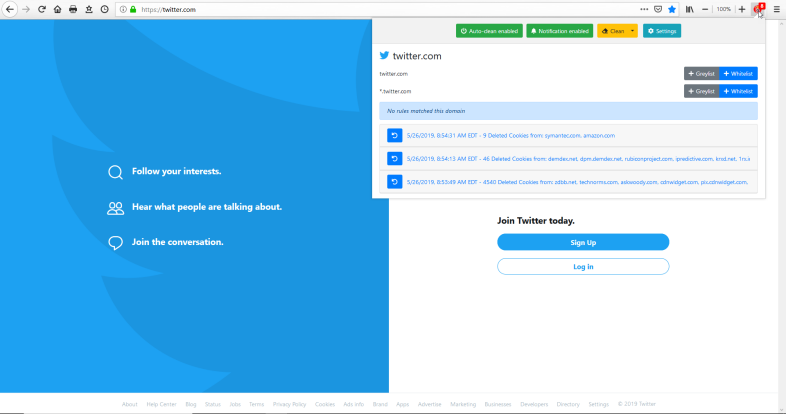 Suppression automatique des cookies