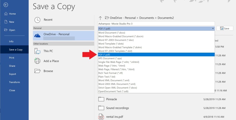 Convertir en un document PDF et HTML