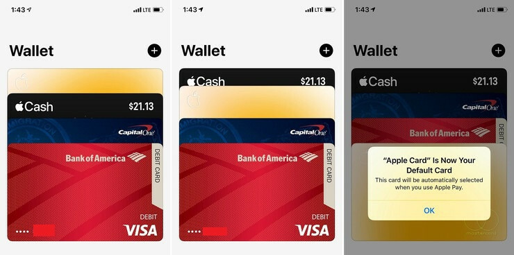 AppleCardをデフォルトとして設定する方法