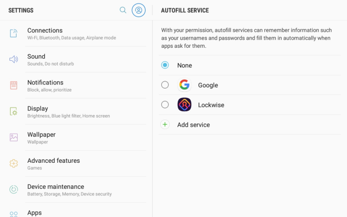 AndroidでFirefoxLockboxを設定する