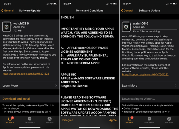 watchOS6にアップグレードする