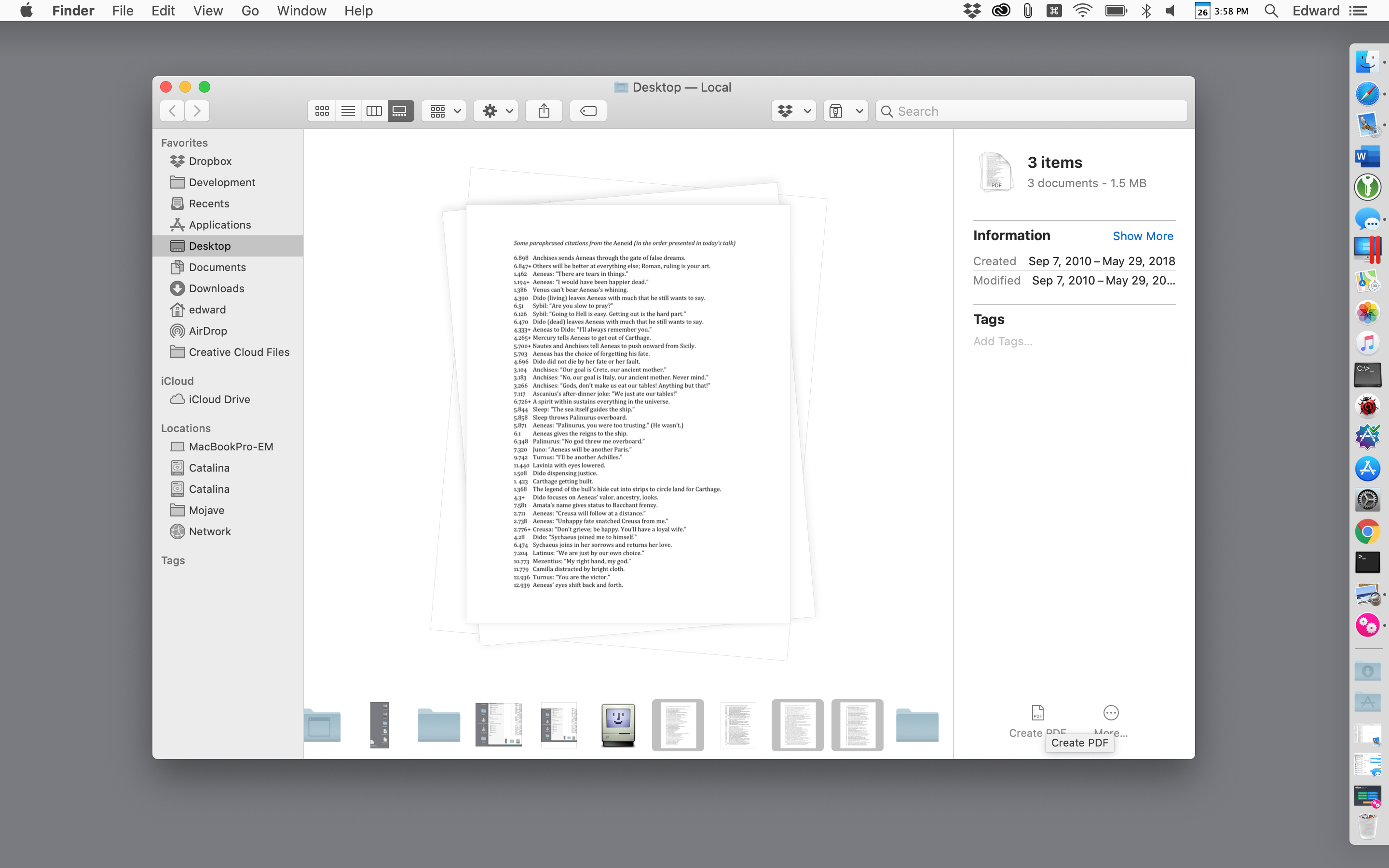 Utiliser le Finder sur Mac pour combiner des PDF