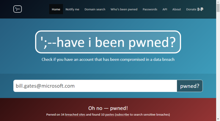 私はPwnedされましたか