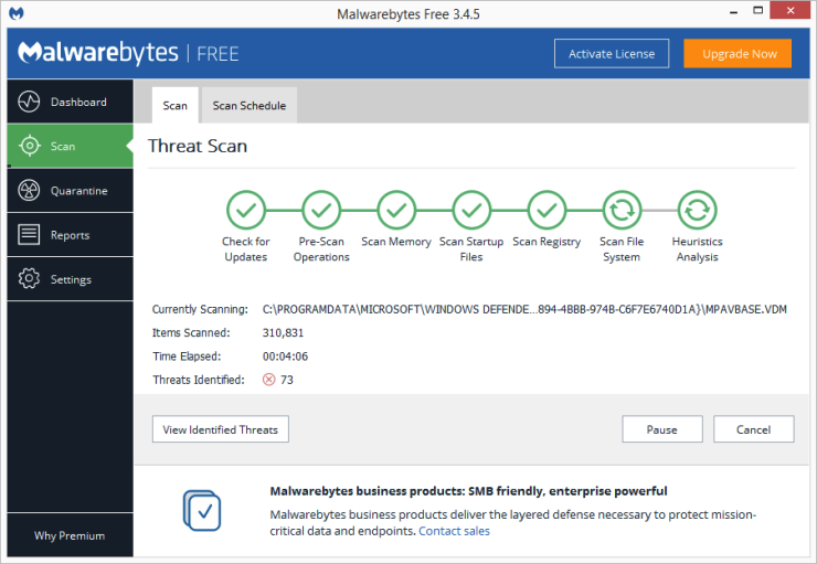 MalwareBytes бесплатный антивирус