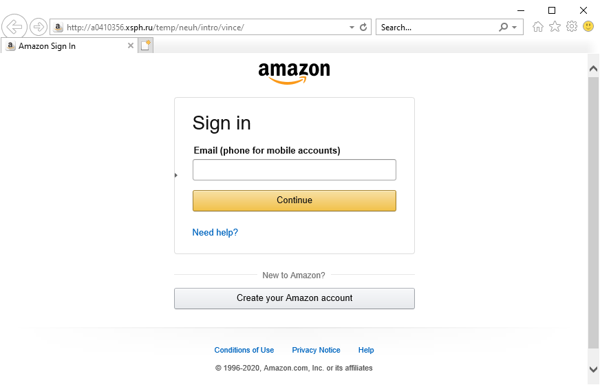 钓鱼页面 Amazon No Lock