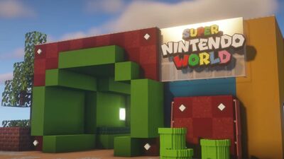 Agora você pode visitar o Super Nintendo World do Japão em Minecraft Image