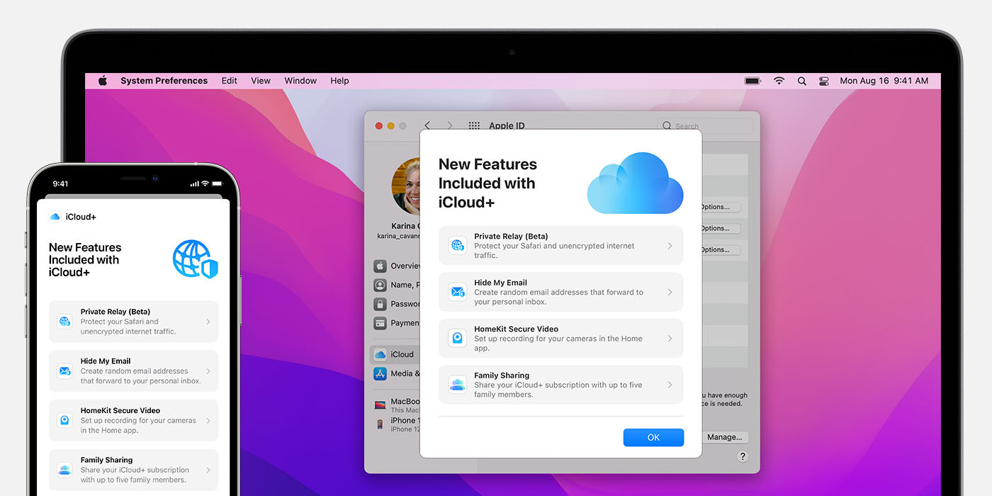 recursos do icloud+