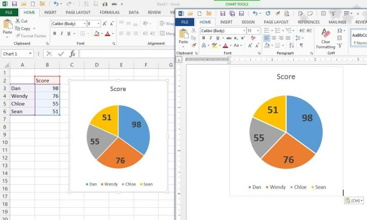 Insertar datos de Excel en Word