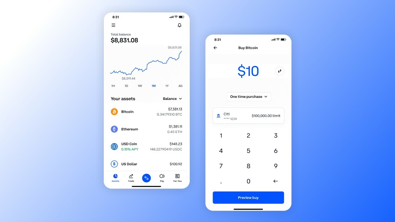 aplikacja coinbase