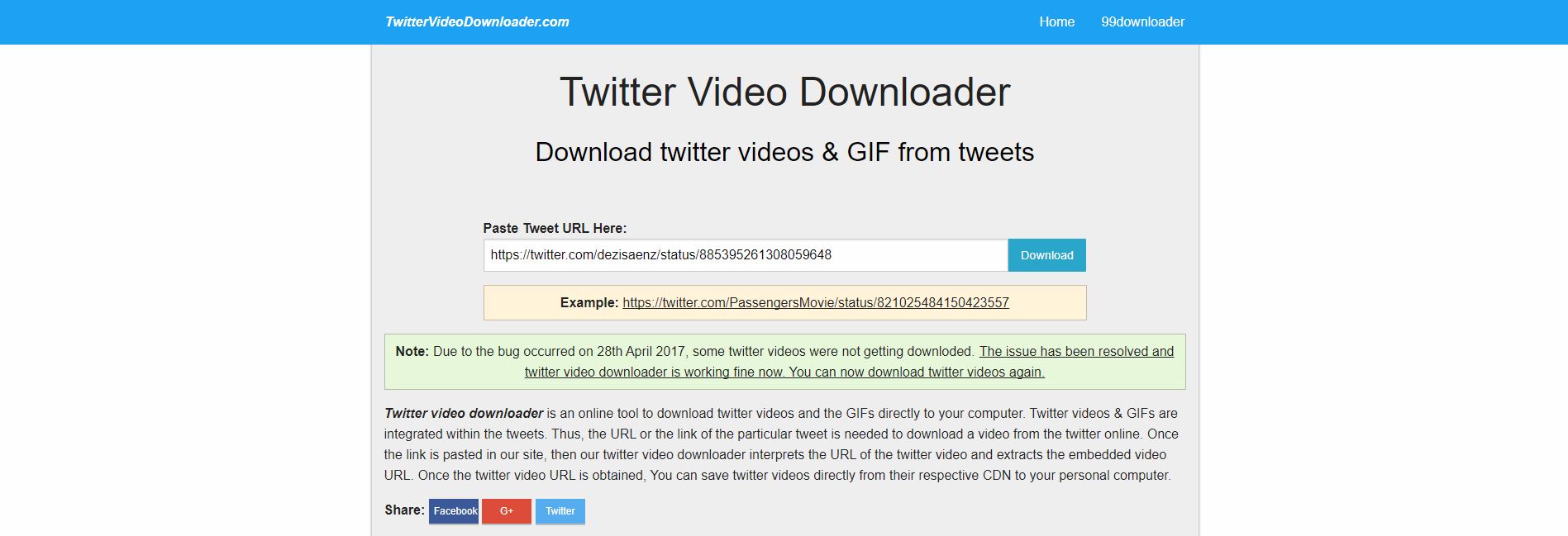 TwitterVideoDownloader Unduh Video Twitter