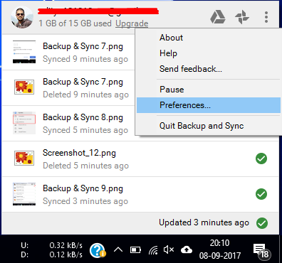 Backup del disco rigido di Google 10