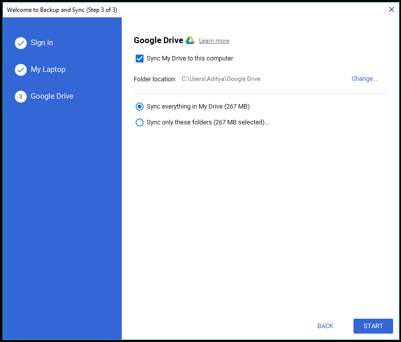 Backup del disco rigido di Google 5