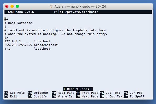 pengeditan file host untuk memblokir skrip penambangan