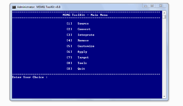 Menu principal de l'outil de suppression de Bloatware de Windows 10