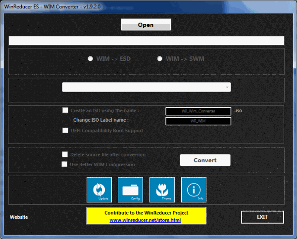WinReducer ESD - Convertisseur Wim 1.8.5.0 Ouvrir