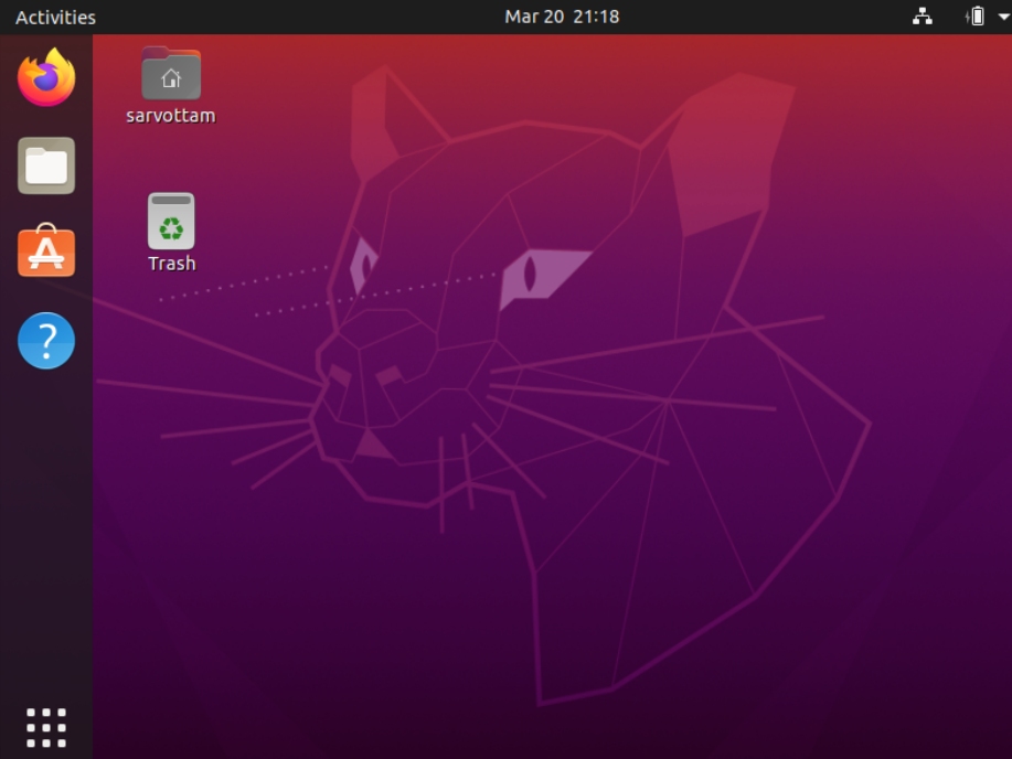 Ubuntu 20.04 LTS —デスクトップ